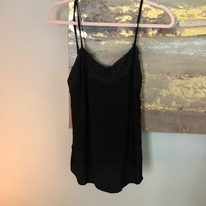 Show Shi boutique silk/lace thin strapped shirt